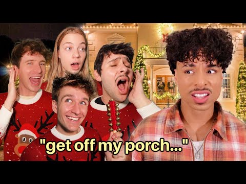 CHRISTMAS CAROLING AT FAMOUS YOUTUBERS HOUSES 😭 ft Carter, Asher, & Sydney