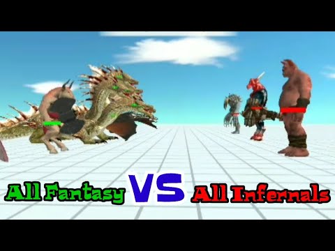 All Fantasy vs All infernals, Animal Revolt Battle Simulator, ARBS