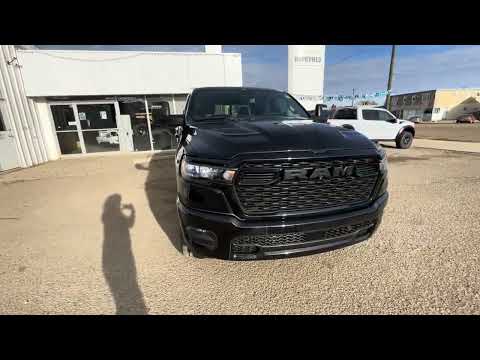 2025 Ram 1500 Sport 4x4 Crew Cab 6'4" Box in Black for sale at HomeField Ford in Raymond, AB