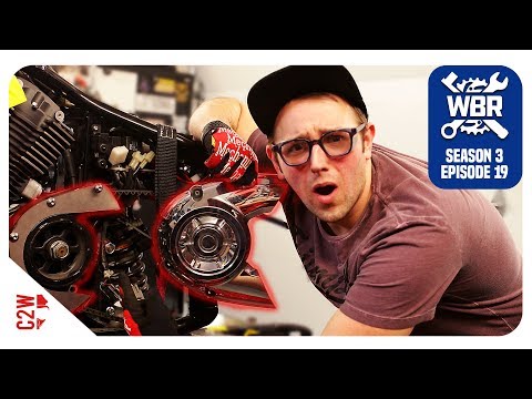 OPEN PULLEY GUARD on our BOBBER!! [Wrecked Bike Rebuild - Ep 19 - Vstar 1300 Bobber]