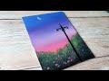 Easy Way To Paint A Night Sky Easy Acrylic Painting Ideas For Beginners ️