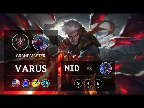 Varus Mid vs Ahri - NA Grandmaster Patch 9.6