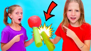 Nastya helps her friend learn how to behave properly with other children