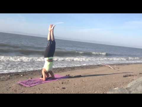 Eagle pose in headstand