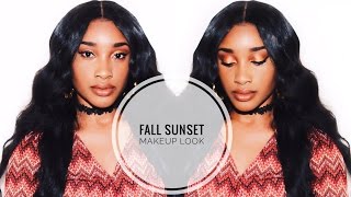 Fall sunset makeup look | cassiekaygee