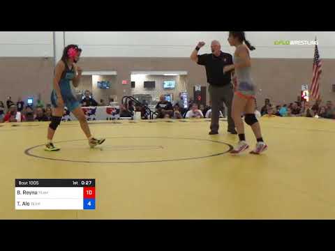 2018 Women's National /UWW Junior Women Finals 59 RR Rnd 1 - Brenda Reyna (Team) Vs. Teniya Alo (T