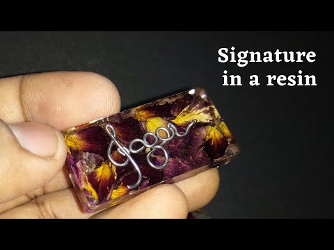 Signature in a resin | epoxy resin art | Engicreate