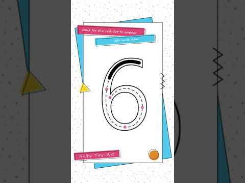 How to Write Number 6 Easy | Write Number 6 Tutorial