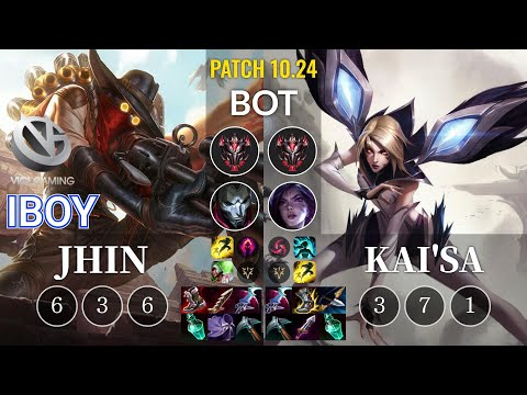 VG iBoy Jhin vs Kai'Sa Bot - KR Patch 10.24