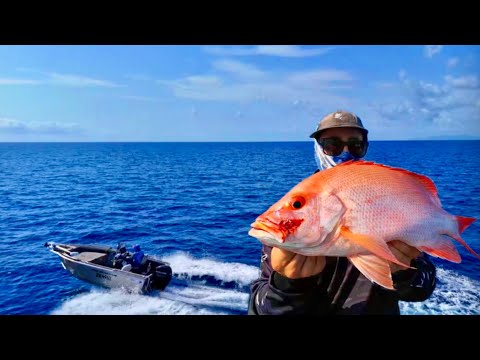 Fishing for Nannygai 50kms OFFSHORE in my small Boat