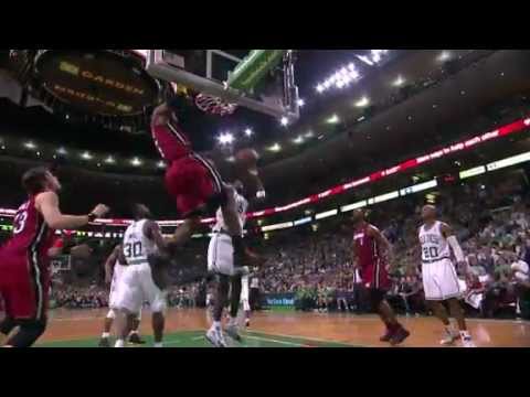 LeBron James Powerful Putback slam vs Celtics in Game 6 (2012 East Finals)
