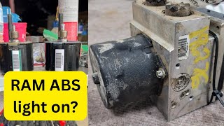 How to fix Ram 2500/3500 abs light, ram 3500 abs light on, how to replace abs motor on ram