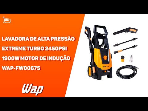 Lavadora de Alta Pressão Extreme Turbo 2450PSI 1900W Motor de Indução com Mangueira 5 Metros . - Video