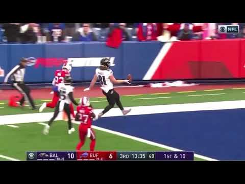 Lamar Jackson 60 yard TD pass Baltimore Ravens Flock Week 14 Touchdown