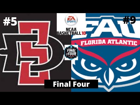 Final Four - #5 San Diego State vs #9 Florida Atlantic - NCAA Basketball 10 Simulation!