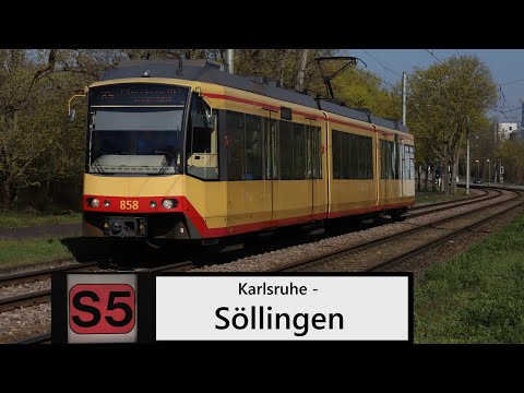AVG Führerstandsmitfahrt S5 Rheinbergstraße - Söllingen