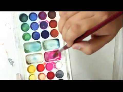 How to make flower wreath | WATERCOLORS |