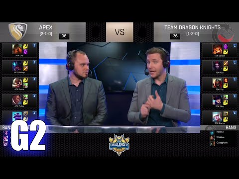 Team Dragon Knights vs Apex | Game 2 Week 4 S6 NACS Spring 2016 | TDK vs APX G2 W4