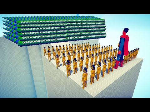 GIANT SUPERMAN AND MR BEARS ARMY vs EVERY GOD - Totally Accurate Battle Simulator TABS
