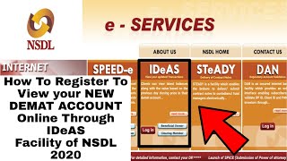 How To Register To View your NEW DEMAT ACCOUNT Online Through IDeAS Facility of NSDL 2020