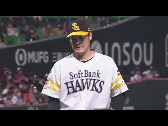 【5回表】3球三振!! ホークス・有原航平 上々の立ち上がりを見せる!! 2023年3月16日 福岡ソフトバンクホークス 対 読売ジャイアンツ