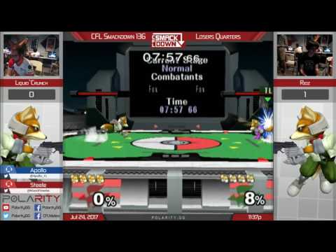CFL Smackdown 136 Melee - Liquid`Crunch (Fox) vs Ridz (Fox) - Losers Quarters