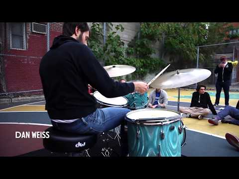 Dan Weiss rips drum solo in a Brooklyn playground