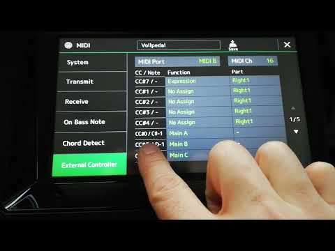 Midi Fußschalter für Yamaha Tyros Genos Teil 2