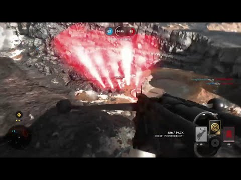 Star Wars Battlefront Bowcaster and Jump Pack Epic Kill Streak Compilation