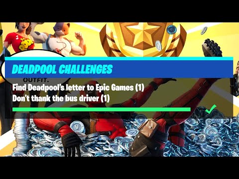 Find Deadpool's Letter to Epic Games & Don't Thank the Bus Driver - Fortnite Deadpool Challenges