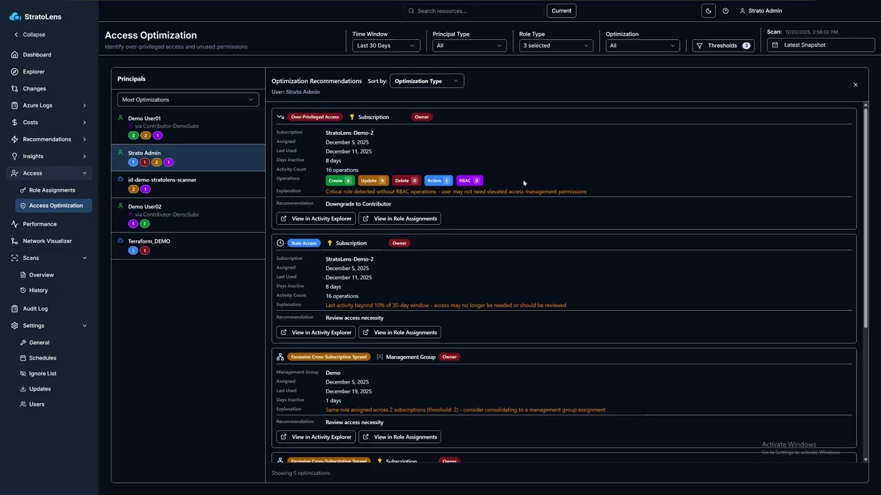 Access Optimization Demo