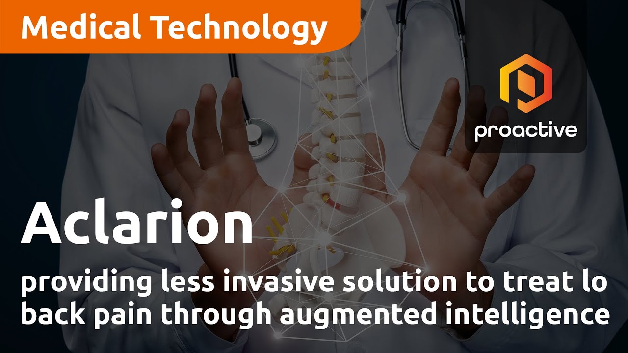 Aclarion providing less invasive solution to treat lo back pain through augmented intelligence