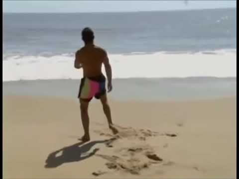 Rickson Gracie Beach workout