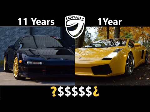 Which Cost more?!?  11 years with an NSX or 1 year with a Lamborghini?