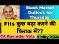 Stock Market Outlook for Tomorrow : 9 May 2024 by CA Ravinder Vats