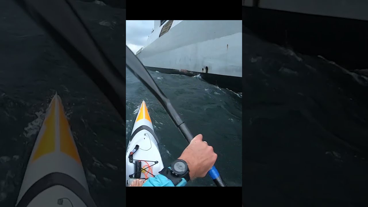 Downwind past a Navy Ship.