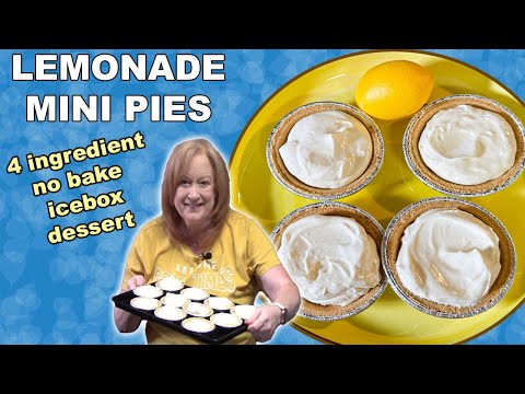 Easy LEMONADE MINI GRAHAM PIES, 4 Ingredient No Bake Icebox Dessert