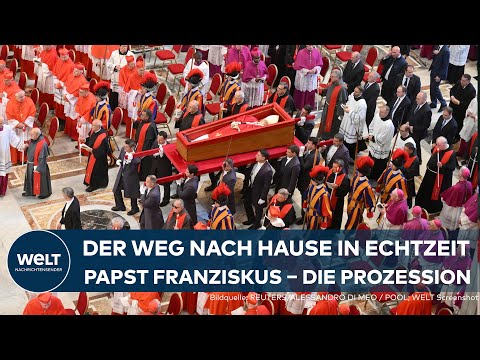 VATIKAN: „der Weg nach Hause“ | Die Prozession von Papst Franziskus in den Petersdom - volle Länge