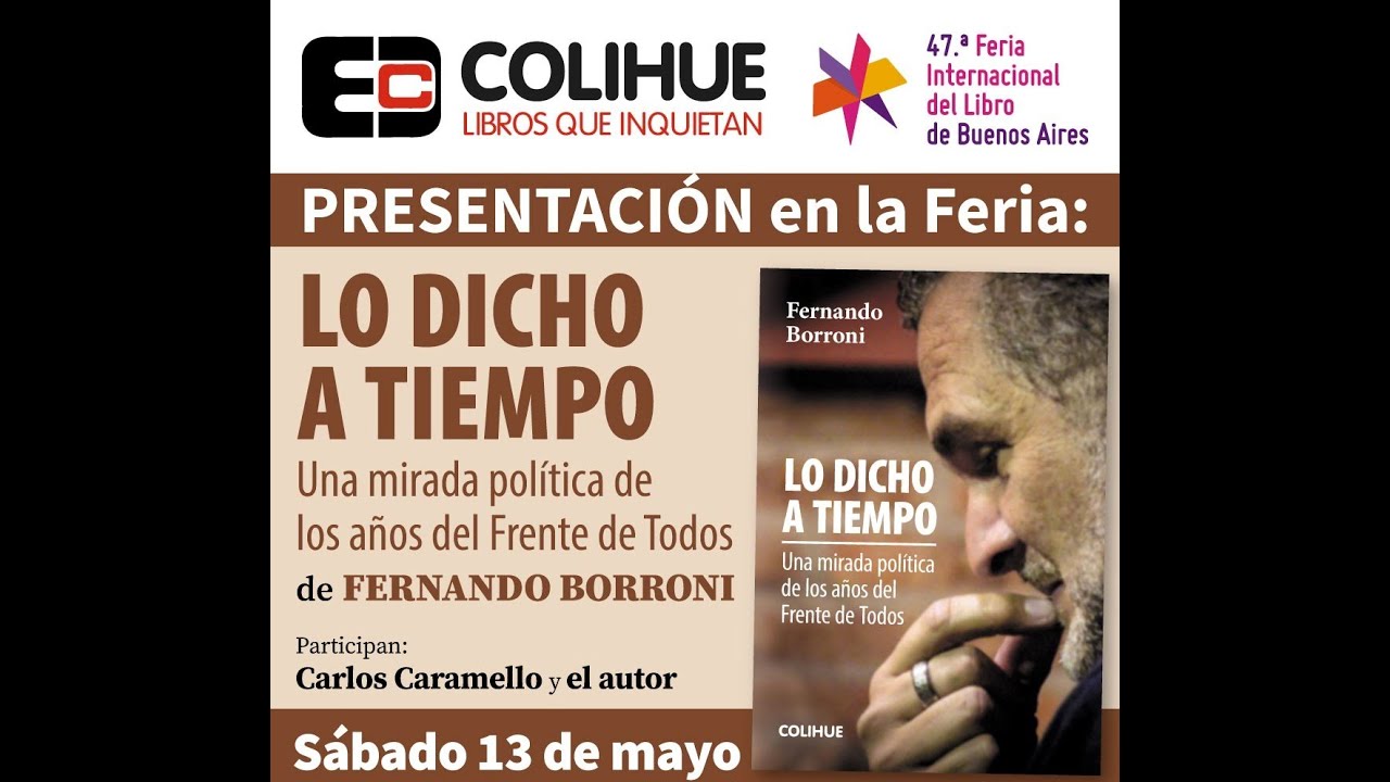 Lo dicho a tiempo de Fernando Borroni