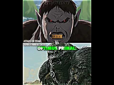 Optimus Primal vs Zeke #optimusprimal #aot #zeke #vsbattle #vsedit #kaijubattle #transformersrotb