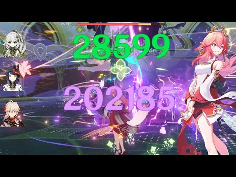 MAXIMUM SCAM DAMAGE - C6 Yae Miko E hits 200k with Aggravate