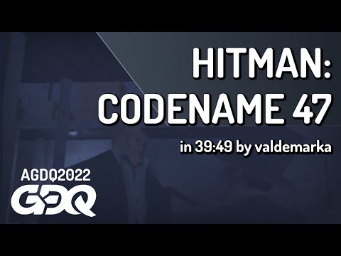 Hitman: Codename 47 by valdemarka in 39:49 - AGDQ 2022 Online