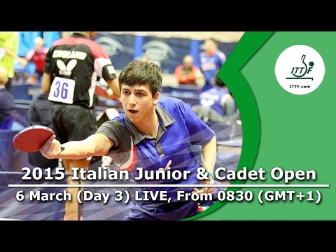 ITTF Italian Junior & Cadet Open – Day 3 LIVE