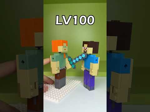 Level 1 to Level 999 LEGO Alex... #lego #minecraft