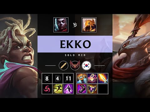 Ekko Mid vs Azir - KR Grandmaster Patch 25.18