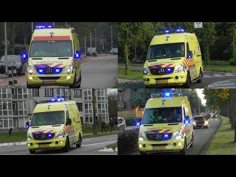 Verschillende Ambulances met spoed in Oss