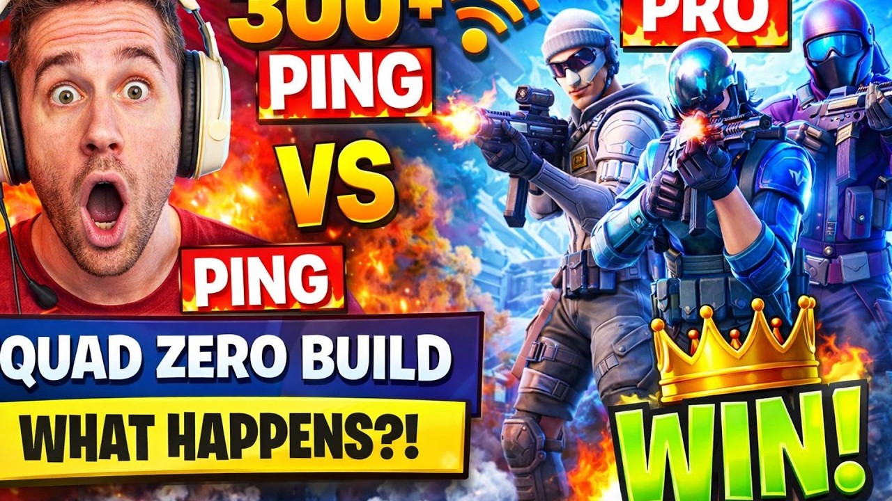 300+ Ping vs Pro Fortnite Players… what really happens? 👀