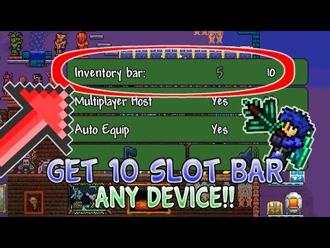 How To Get 10 Hotbar Slots On ANY Device For Terraria 1.2.4 iOS/Android WORKING