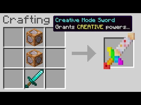 Minecraft but you can craft a CREATIVE MODE weapon...