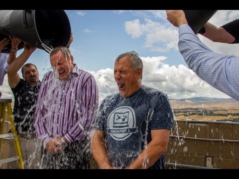 Mayor David Bieter and Tommy Ahlquist take the ALS Ice Bucket Challenge